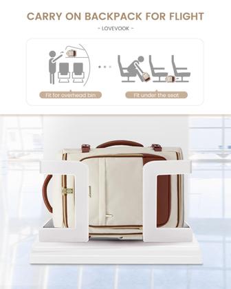 Imagem de Mochila de viagem LOVEVOOK grande de 40 litros com 3 cubos de embalagem para mulher