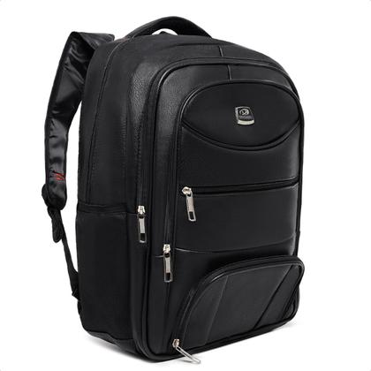 Imagem de Mochila De Viagem Masculina Couro Reforçada Espaçosa Escolar