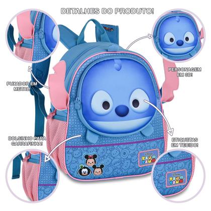 Imagem de Mochila Disney Tsum Tsum Pets Infantil Crianças Licenciada Original