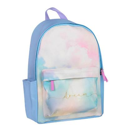 Imagem de Mochila Dreams Nuvem Colorida + Estojo Verde e Rosa  BRW