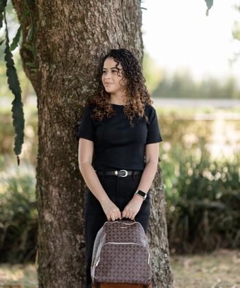 Imagem de Mochila Elemento Gráfico Casual - Café - Chenson Original