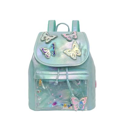 Imagem de Mochila Escola Creche Infantil Juvenil Menina Glitter Brilhante Borboleta Lili July