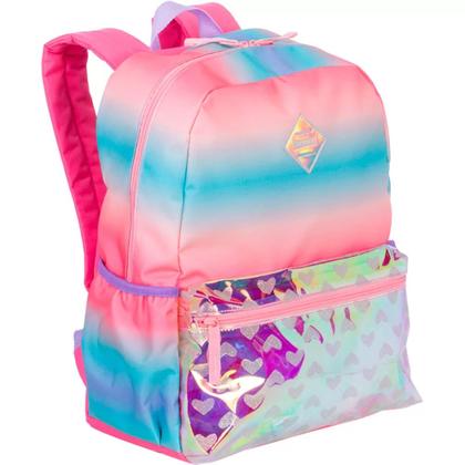 Imagem de Mochila Escolar Arco Íris Infantil Juvenil Costas Tam G Sestini