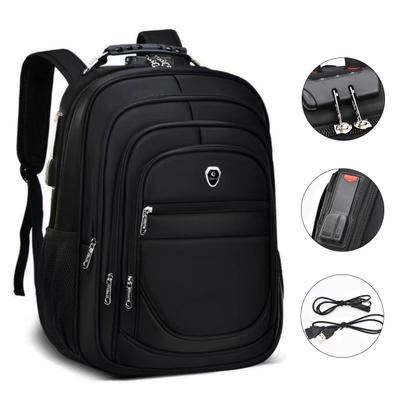 Imagem de Mochila Escolar Bolsa Executiva Grande Masculina Trava com Senha Espaço Notebook Cabo Espaço Garrafa