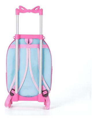 Imagem de Mochila Escolar com Rodinhas Infantil Resistente Juvenil Coral Leve e Durável