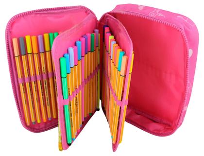 Imagem de Mochila Escolar com Rodinhas Menina Bolsa Infantil Lancheira térmica e Estojo Grande