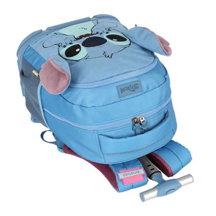 Imagem de Mochila Escolar Com Rodinhas Stitch Azul