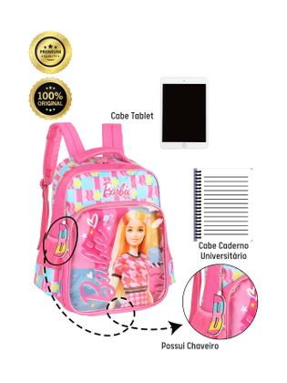Imagem de Mochila Escolar Costas Barbie PopSatr IS41441
