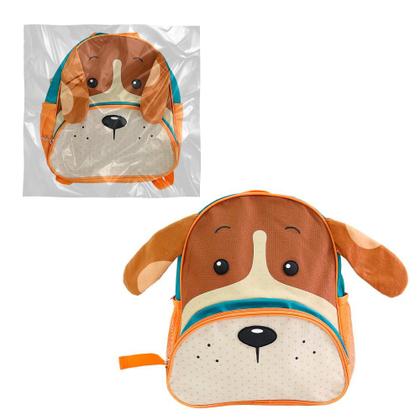 Imagem de Mochila Escolar Costas Cachorro Laranja Infantil Clio Pets Animais Dog 3D Bebes Crianças Menino Menina Escola Creche Volta as Aulas