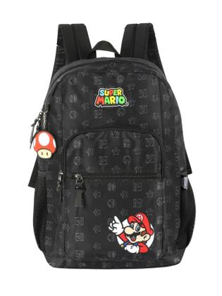 Imagem de Mochila Escolar Costas Juvenil Super Mario Ms47570 - Preto