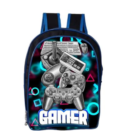 Imagem de Mochila Escolar de Costas infantil Juvenil Masculina Menino - Gamer