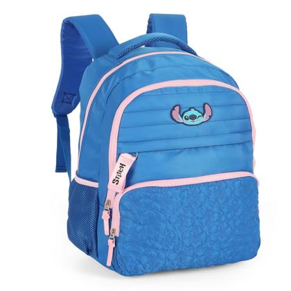 Imagem de Mochila Escolar De Costas Infantil Lilo Stitch Azul Menina