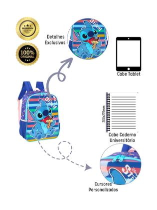 Imagem de Mochila Escolar de Costas Lilo Stitch 