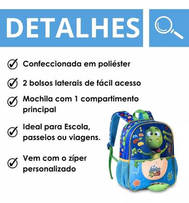 Imagem de Mochila Escolar De Costas Looloo Kids Zigaloo Toca E Rabinho