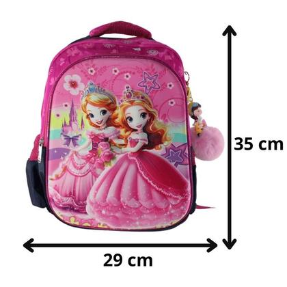 Imagem de Mochila escolar de Princesa 3D de costas infantil menina