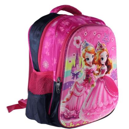 Imagem de Mochila escolar de Princesa 3D de costas infantil menina
