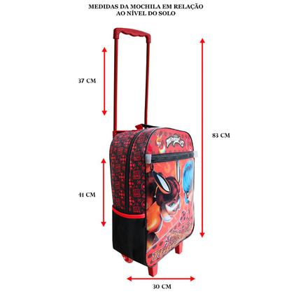 Imagem de Mochila Escolar De Rodinhas Miraculous As Aventuras De Ladybug