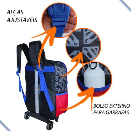 Imagem de Mochila Escolar De Rodinhas Superman Dc Comics Infantil