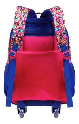 Imagem de Mochila Escolar Disney Minnie Meninas Rodinhas Rosa Grande