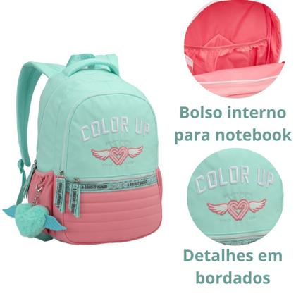 Imagem de Mochila Escolar Feminina ColorUp Para Notebook
