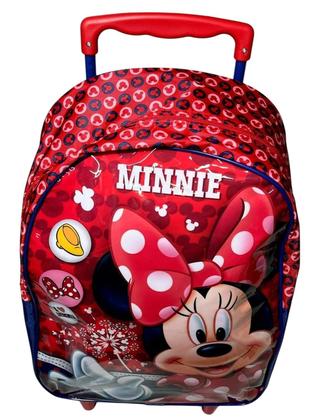 Imagem de Mochila Escolar G Rodinhas Infantil Personagem Menina Minnie Mouse Vermelho  Disney Xeryus
