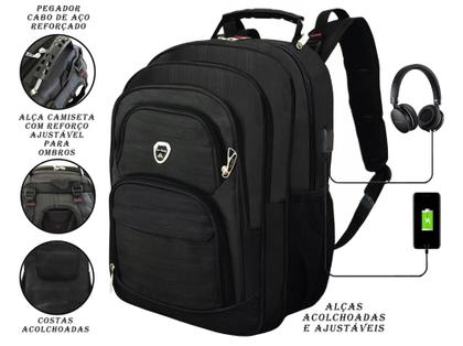 Imagem de Mochila Escolar Grande Faculdade Trabalho Masculina/Feminina Reforçada Resistente - GJ