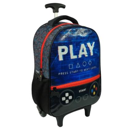 Imagem de Mochila Escolar Grande Gamer De Rodinhas Menino Top