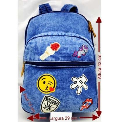 Imagem de Mochila Escolar Grande Jeans Tw202