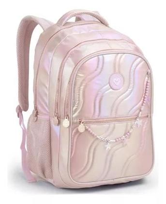 Imagem de Mochila Escolar Holográfica Waves Seanite Color Up Feminina