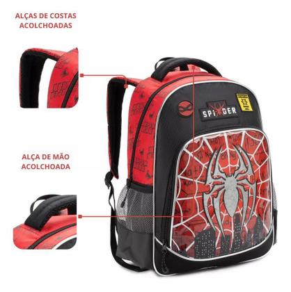 Imagem de Mochila Escolar Homem-Aranha  Denlex  41x31x14 cm