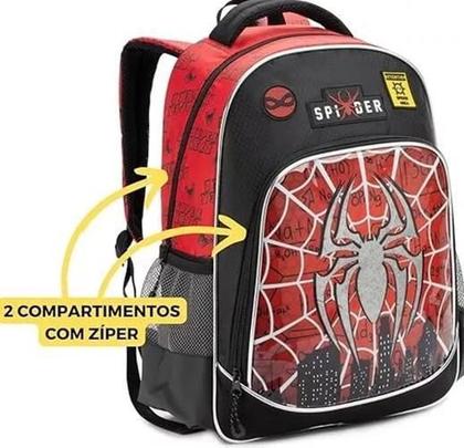 Imagem de Mochila Escolar Homem-Aranha  Denlex  41x31x14 cm