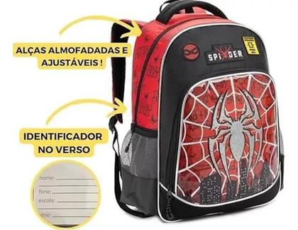 Imagem de Mochila Escolar Homem-Aranha  Denlex  41x31x14 cm
