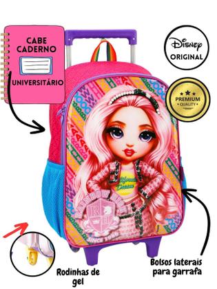 Imagem de Mochila Escolar Infantil 2 Bolsos Laterais 42x30x15 cm