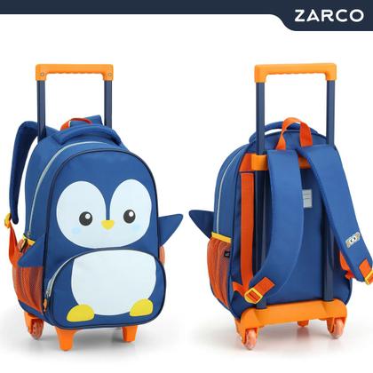 Imagem de Mochila Escolar Infantil Animais Detalhes 3D 13" Com Rodinhas e Alças Seanite