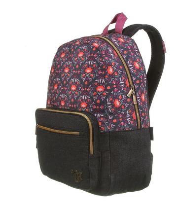 Imagem de Mochila Escolar Infantil Capricho Floral Jeans