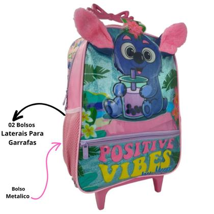 Imagem de Mochila Escolar Infantil Com Rodinha Para Menina Grande