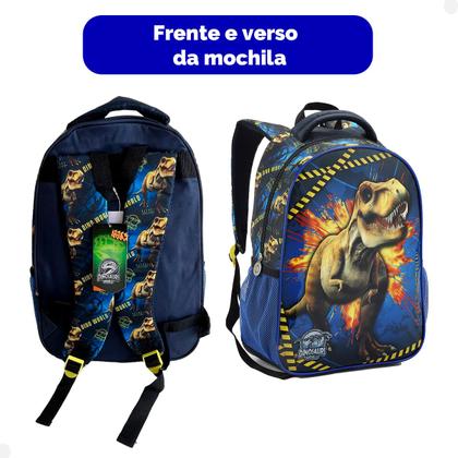 Imagem de Mochila Escolar Infantil Dinossauro Seanite Menino Cor Azul
