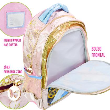 Imagem de Mochila Escolar Infantil Feminina Princesa Meninas Passeio
