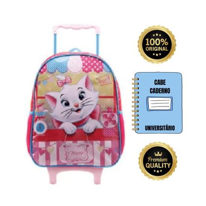 Imagem de Mochila Escolar Infantil Gatinha Marie Nº16 Xeryus   Gata  Mala Com Rodas  Ref 11580  Fofa  Infantil