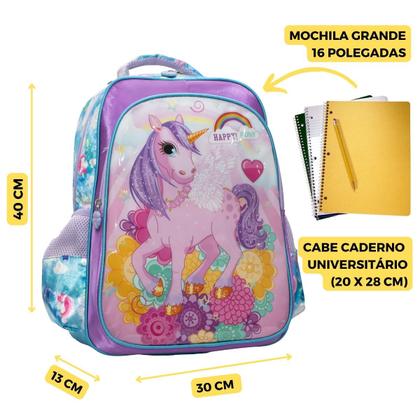 Imagem de Mochila Escolar Infantil Happy Pony Meninas Yins