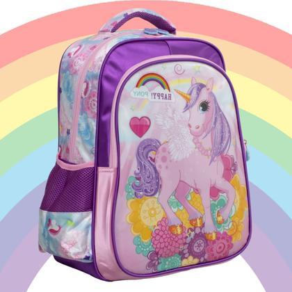 Imagem de Mochila Escolar Infantil Happy Pony Meninas Yins