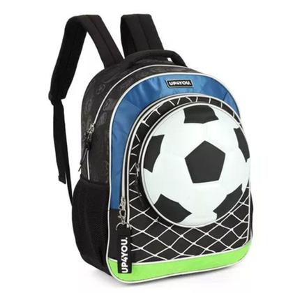 Imagem de Mochila Escolar Infantil Luxcel UP4YOU Futebol Azul - IS4174