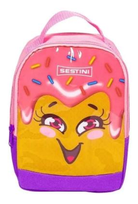 Imagem de Mochila Escolar Infantil Menina Rodinhas Sorvete M Lancheira