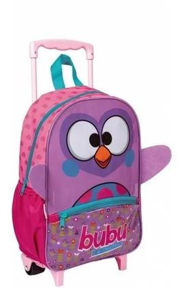 Imagem de Mochila Escolar Infantil Meninas Corujinha Bubu Rodinhas M