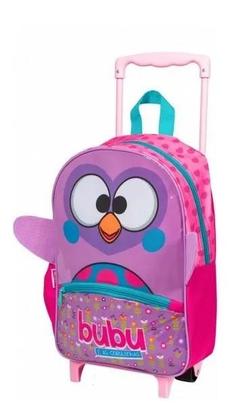 Imagem de Mochila Escolar Infantil Meninas Corujinha Bubu Rodinhas M