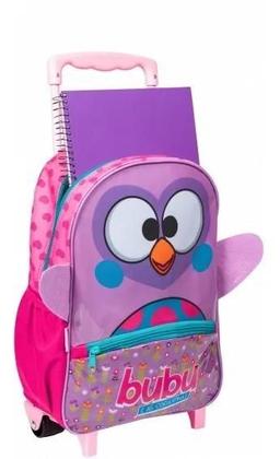 Imagem de Mochila Escolar Infantil Meninas Corujinha Bubu Rodinhas M