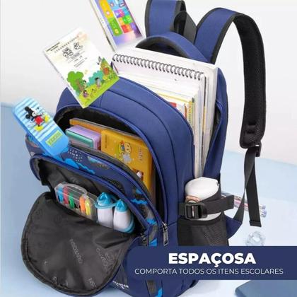 Imagem de Mochila Escolar Infantil Para Criança Impermeável Resistente Astronauta