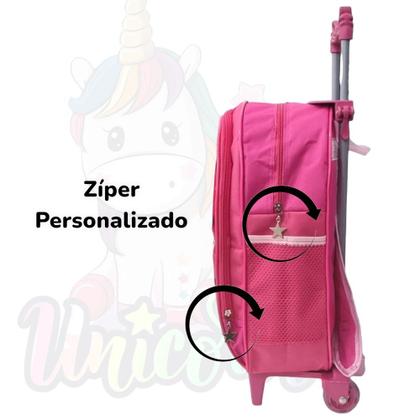 Imagem de Mochila Escolar Infantil  Rodinha Feminina - Unicornio