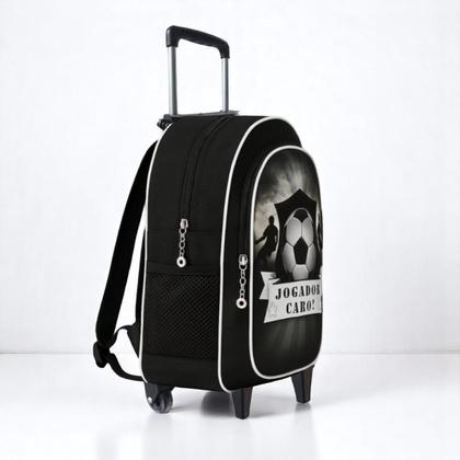 Imagem de Mochila Escolar Infantil Rodinha Masculina Menino Futebol