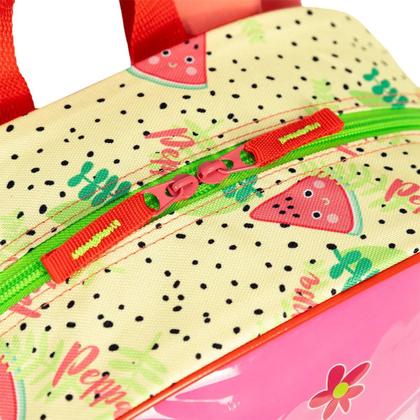 Imagem de Mochila Escolar Infantil Tam G Menina Peppa Fruits Oficial Sestini Rosa